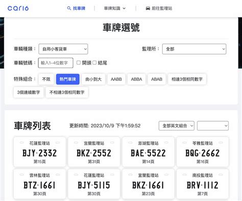 車牌地區查詢|查詢新式車牌